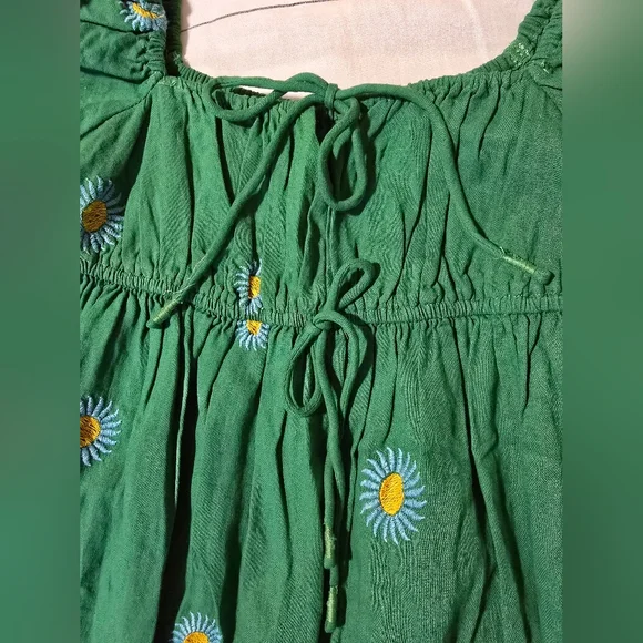 Free People Emory Embroidered Midi Dress Size XS - Picture 12 of 15